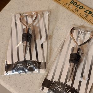 Bride & Groom Wine toppers